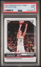 🚨🐐 Caitlin Clark 2024 Panini Instant WNBA 1st PSA 9 Rookie Card 186 Fever RC