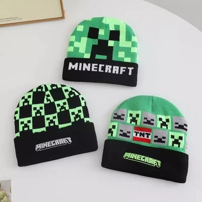 Minecraft Classics Creeper Knitted Winter Hat Keep Warm Boys Kids Unisex Gift