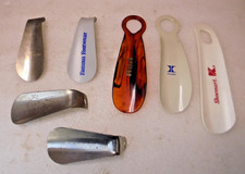 Vtg LOT 7 Metal and Plastic Advertising Shoe Horns, Poll Parrot and more 