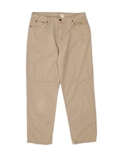 L.L.BEAN Womens High Waist Straight Jeans US 18 2XL W36 L31 Beige Cotton CK26