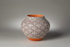 Evelyn Ortiz Acoma Olla with Allover Star Lattice