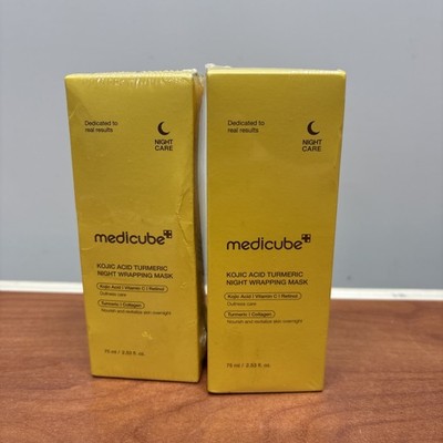 2 Pack Of Medicube Kojic Acid Turmeric Night Wrapping Mask 75ml Exp 12/27+