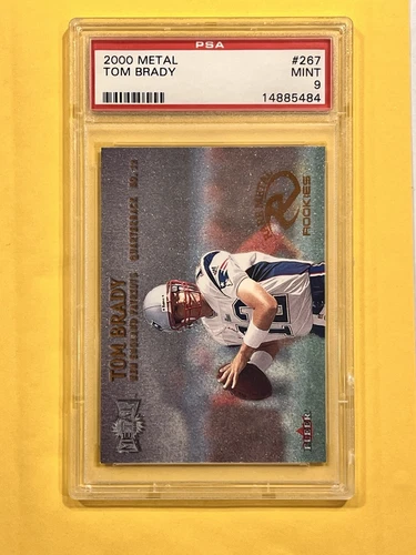 TOM BRADY 2000 Fleer Metal Rookie Card PSA MINT 9 PATRIOTS