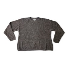 Vtg St. Johns Bay Brown Cable Knit Pullover Sweater Mens Size XL Made In USA