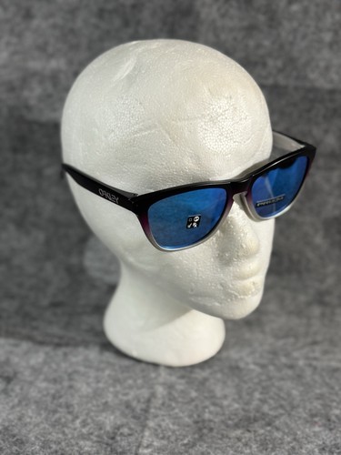 OAKLEY Frogskins ASIAN FIT Sunglasses Black Pink Fade w Prizm Sapphire Irid Lens