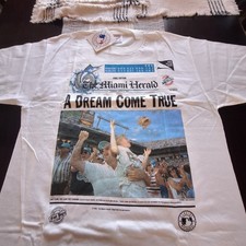 FLORIDA MARLINS T SHIRT 1993 NEVER WORN TAGS STILL ON  1993 OPENING DAY