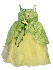 New Disney Parks Tiana Green Fancy Costume Girls Dress 10-12 Large