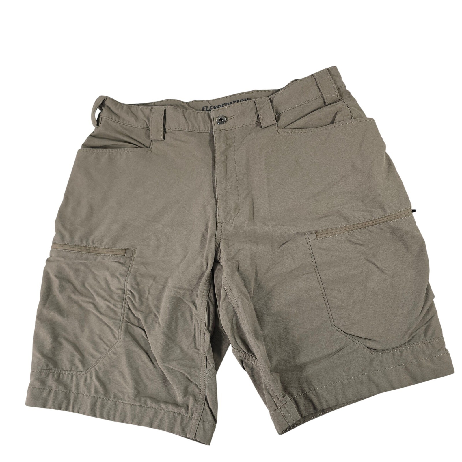 Duluth Trading Co Flexpedition Mens 36 Khaki Cargo Shorts Hiking Outdoor 36324