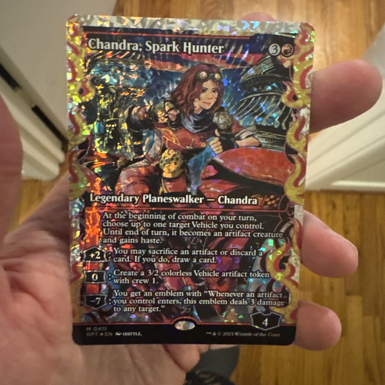 MtG Chandra, Spark Hunter (Showcase) (Fracture Foil) Aetherdrift Foil #411