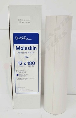Milliken Moleskin Adhesive Plaster Bandage 12'' x 180'' Tan Extra Heavy 040-12-012