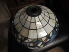 LARGE Tiffany Style Stained Glass Shade  Replacement Shade 13.5" old perfect!