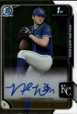 2015 Bowman Draft #BCA-NW Nolan Watson Chrome Draft Pick Autographs