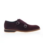 Zelli Italia Leggera Goat Suede Mens Burgundy Monk Strap Shoes 11.5 BNIB — photo 2