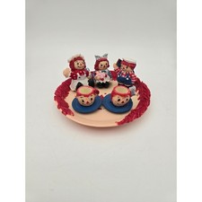Vintage 1994 Ranger International Raggedy Ann Andy Miniature Tea Set 8pc Resin