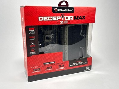 Stealth Cam Deceptor MAX 40MP 1440P Cellular Trail Camera Solar Pack
