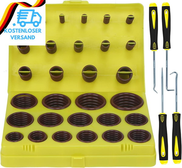 382 Pcs 30 GrößEn Sae Viton O Ring Sortiment Kit FüR Luftfahrt Auto Motoren Zyli-image