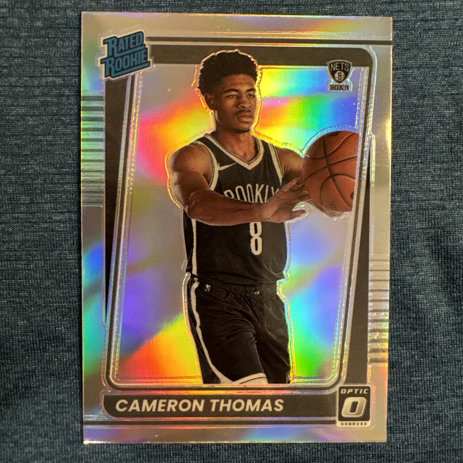 Cameron Thomas 2021-22 Donruss Optic Rated Rookie Holo Silver Prizm #153 RC