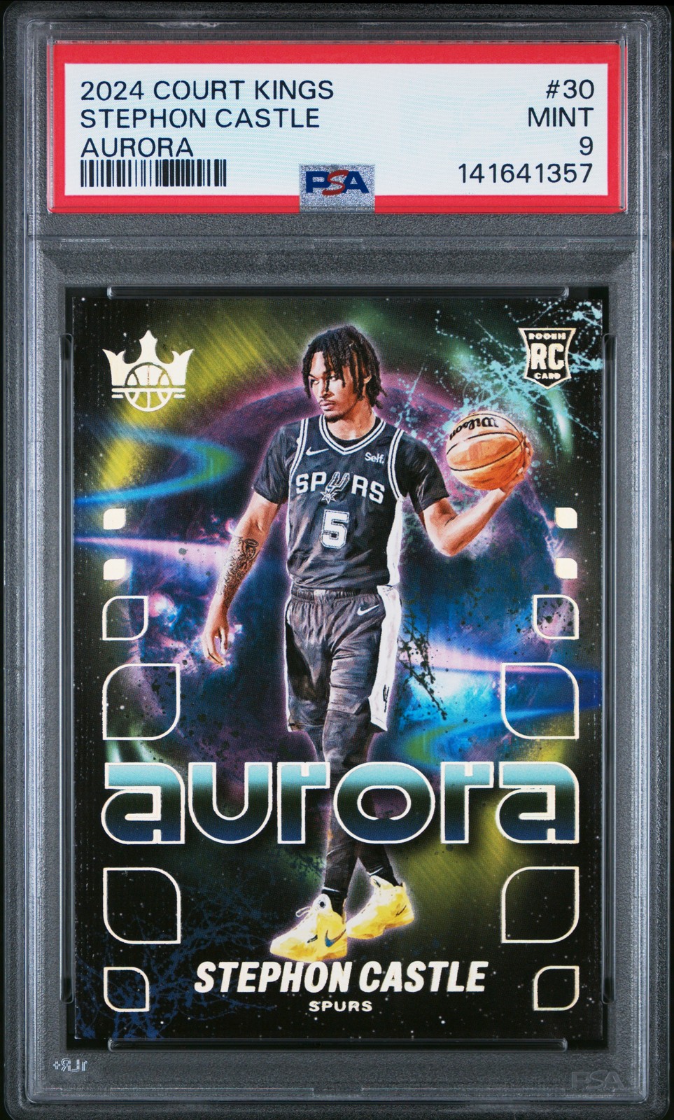 2024 PANINI COURT KINGS AURORA #30 STEPHON CASTLE PSA 9