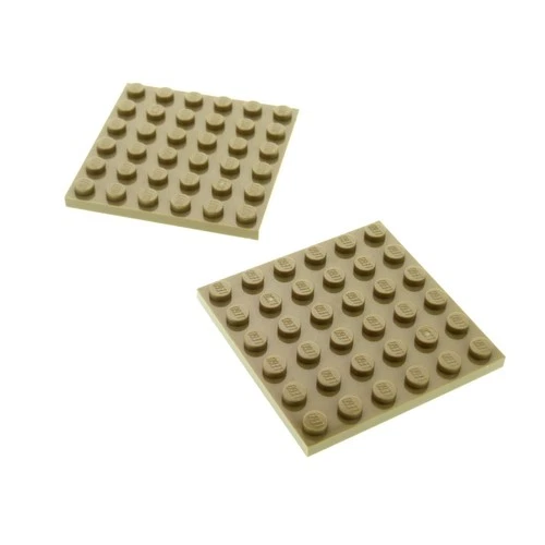 2x Lego Building Plate 6x6 Dark Beige Basic Star Wars 79004 9450 4530712 3958