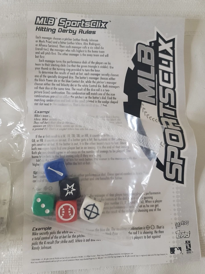 SportsClix 2003 Starter Set de 5 Ichiro ARod Johnson Soriano Prior con dados NUEVO Foto 2 de 4