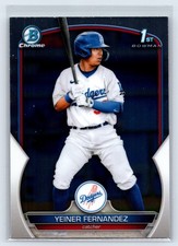2023 Bowman Yeiner Fernandez Chrome Prospects 1st #BCP-138 Los Angeles Dodgers