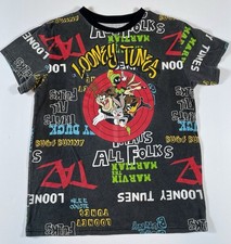 Looney Tunes All Over Print Graphic T-shirt Bugs Bunny Size 38 X 27 Medium 