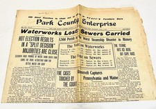 Titanic hits  Ice Berg April 17,  1912 Cody,  Wyoming Park County Enterprise