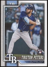 2026 Topps Series 1 #330 Tristan Peters RC Tampa Bay Rays Baseball Card