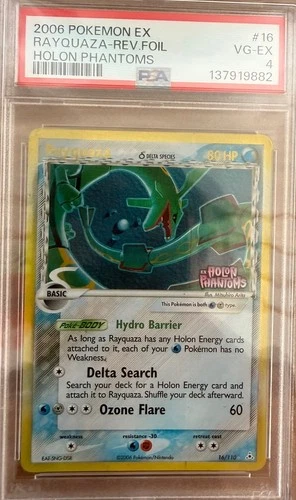 2006 Pokemon EX Holon Phantoms Rayquaza Delta Species Reverse #16/110 (PSA 5)
