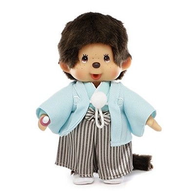 Cute Monchhichi Plush Doll 20cm Boy Japanese Hakama Stuffed Animal