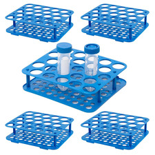 5PCS 25-Well Centrifuge Tube Rack for 50ml Vials Plastic Detachable StandBlue...