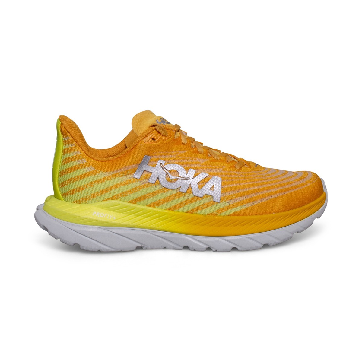 HOKA ONE ONE MACH 5 RADIANT YELLOW/EVENING PROMISE RUNNING SHOES