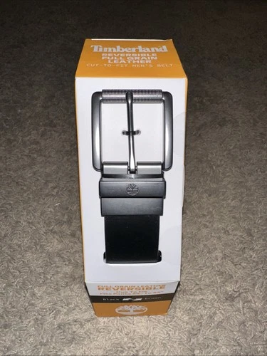 NEW Men's Timberland Reversible Leather Belt Black  to Brown Size 28 - 44