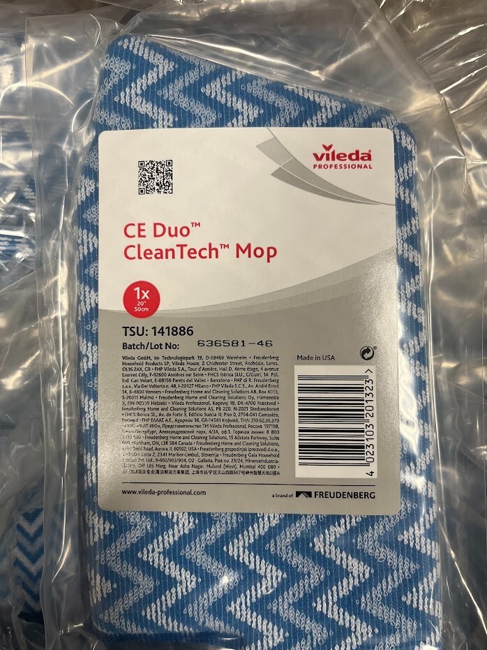 Vileda CleanTech™ CE Duo Microfiber Mop Heads #141886 | eBay