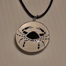 ZODIAC CANCER Double sided Pendant Charm / 17" 2" chain Necklace Rope 6 