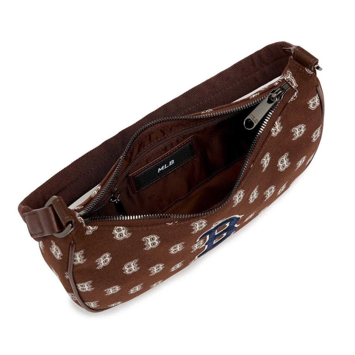 MLB Monogram Jacquard Boston Red Sox Hobo Bag Hand Bag MLB 