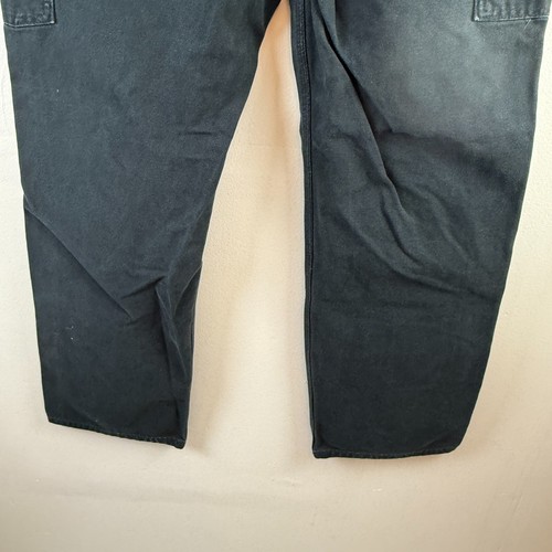 Carhartt Men's B11-BLK Loose Carpenter Pants Work Canvas Cotton Black Size 34x32 - Picture 8 of 12