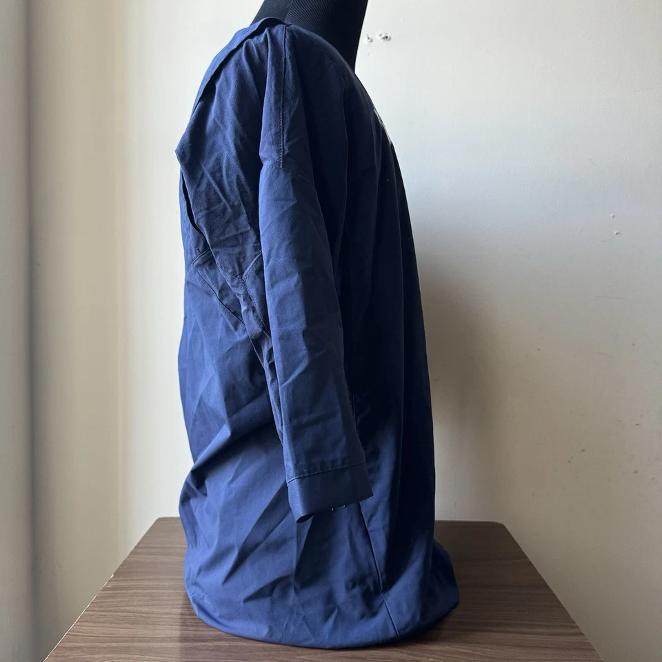 Camisa de béisbol Nike para hombre grande azul calce clásico tirar sobre bolsillos deportivos universitarios Foto 2 de 4