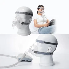 Full Face Mask Silicone Gel Cushion for Sleep with Adjustable Headgear Clips