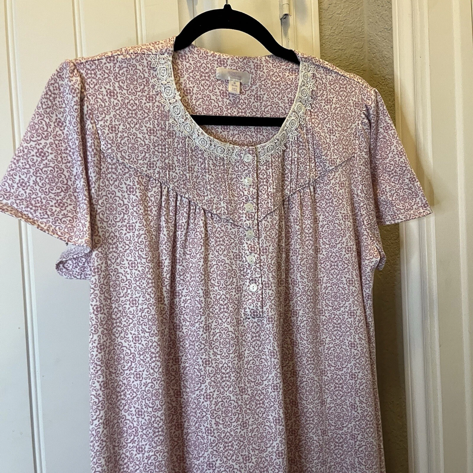 UNDERCOVER SECRET TREASURES Casa Abito Camicia da Notte Accappatoio MuuMu Lounge Rosa Geometrico Taglia M