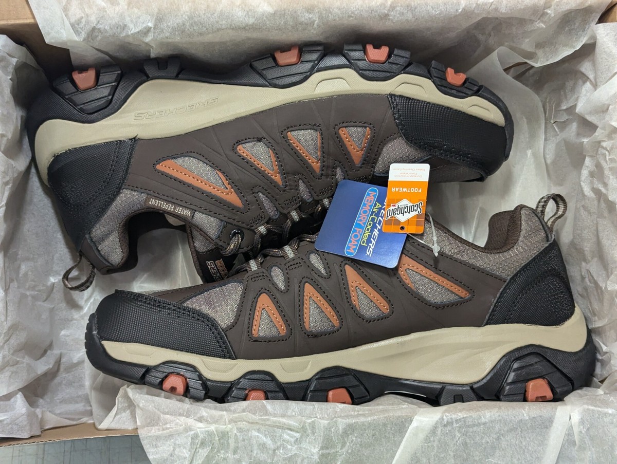 Skechers Terrabite Men's 11 Trail Walking Shoes Brown/Orange Sneakers 51844