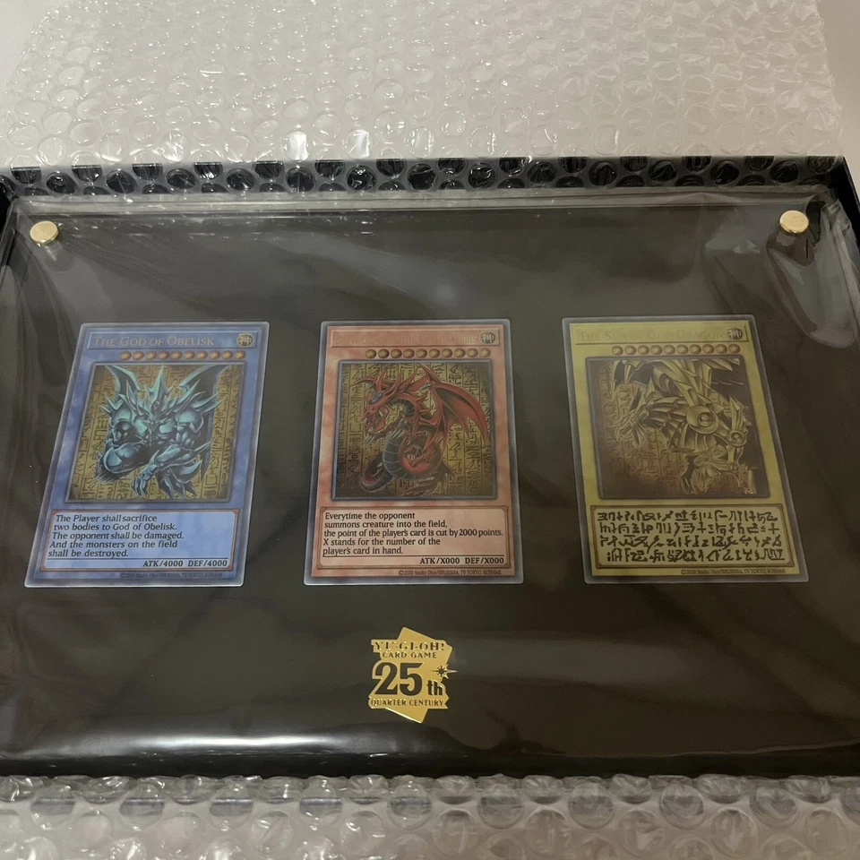 YuGiOh TCG 25th Anniversary Stainless Steel Egyptian God Cards Commemorative New - Image 4 of 4