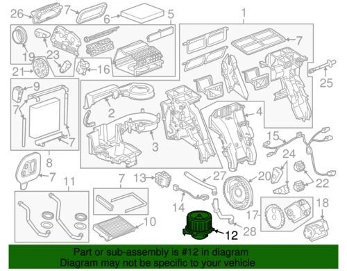 Genuine GM 2010-2017 Buick Chevrolet Regal HVAC Blower Motor With Wheel 13263279 - Image 2 of 4