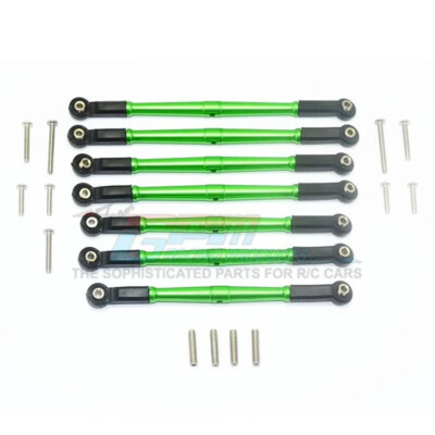 NEW GPM Aluminum Adjustable Upper & Lower Suspension Links Green : Enduro