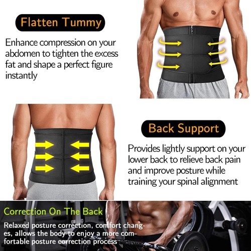 Neu Taillenformer Bauchweggürtel Miedergürtel Body Shaper Herren Bauch Mieder JK - Bild 5 von 19