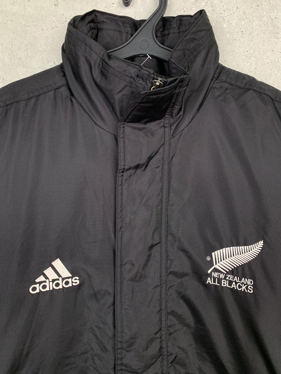 NEW ZEALAND 00's ALL BLACKS RUGBY UNION JACKET ADIDAS BENCH COAT