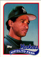 1989 Topps #109  Hipolito Pena Rookie   New York Yankees MLB Baseball Card. rookie card picture