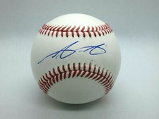 Aristides Aquino Cincinnati Reds Signed OMLB Baseball LOM COA (BSB701)