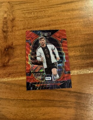 Timo Werner 2022-23 Panini Select FIFA Red Wave Prizm NRMT+ Germany
