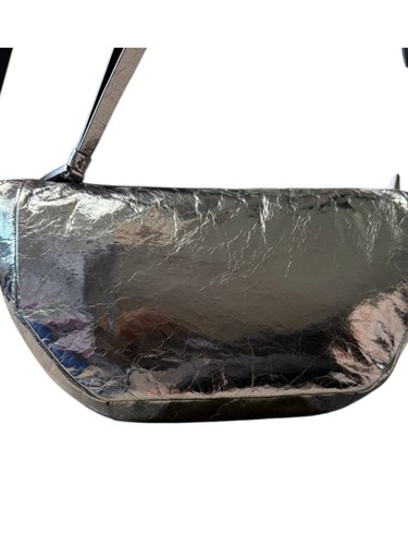 Women's AllSaints Silver Metallic Crossbody Shoulder Bag NWT - Picture 13 of 16